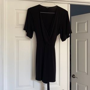 Express black dress with back tie